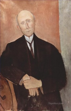 Hombre sentado sobre fondo naranja 1918 Amedeo Modigliani Pinturas al óleo